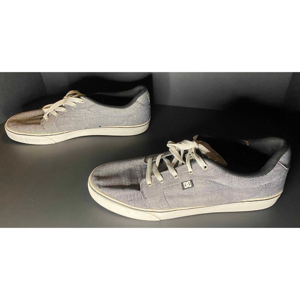 DC Anvil TX SE Gray Canvas Skate Shoes Mens 13 Skater Sneakers Y2K - Picture 4 of 8